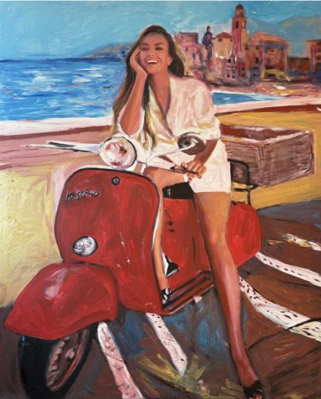 La dolce vita, acrilico su tela 90 x 100 cm