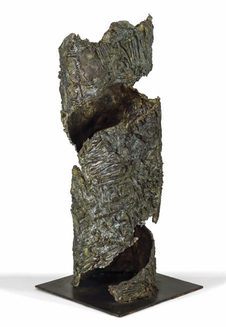 La spirale dei miei pensieri, 2023, scultura in bronzo fonderia Merighi Arte (BO), 36 x 108 cm