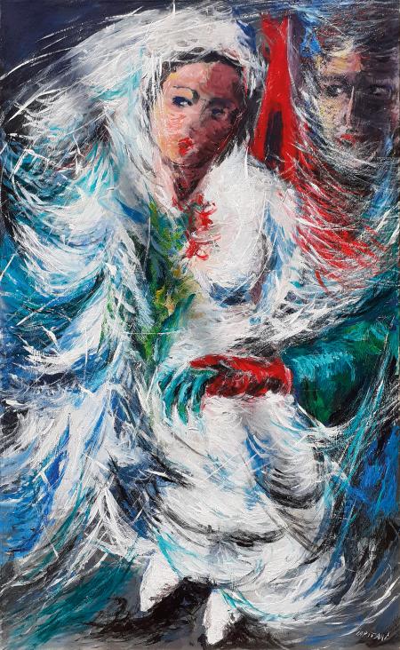 La sposa italiana, olio su tela, cm 100x 70, 2020