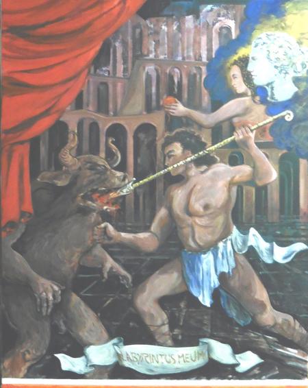 Labirintus meum, 2021, pittura su tela, cm 200x150