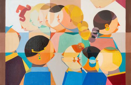 Let's forget the Tittle Tattle, 2017, oil on canvas 92 x 60 cm