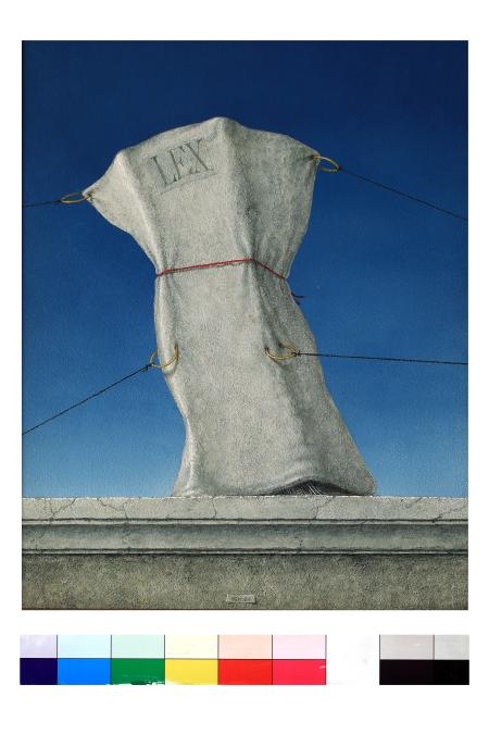 Lex, 50x40 cm, tempera su tavola, 2001
