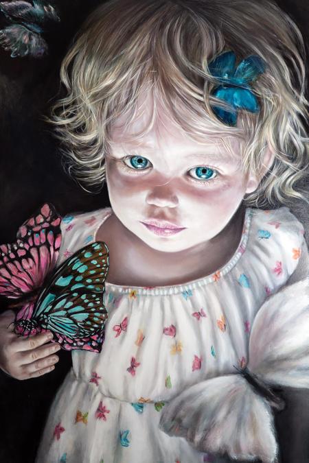 Little Flower, olio su tela 100x150 cm