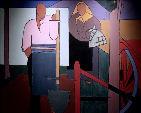 Contadini col carro, 1914