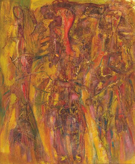 Figure, 1977, olio su tela, cm 171,5x141,5