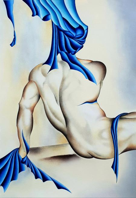 Renaissance, 70x100, pastello, carboncino, polveri di gesso e grafite su carta telata intessuta a trama di cotone, 2021