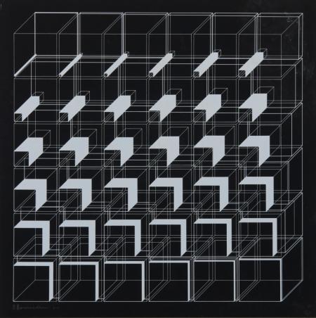 Senza titolo, serigrafia, 68x68 cm