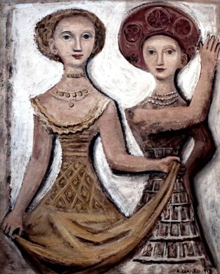Due ballerine, 1938, olio su tela, cm 92×73