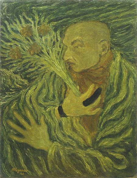 L’uomo dal dito fasciato, 1940, olio su tela