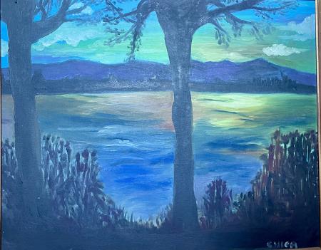 Notturno, 2017, olio su tela 50x40 cm