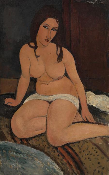 Nudo seduto, 1917