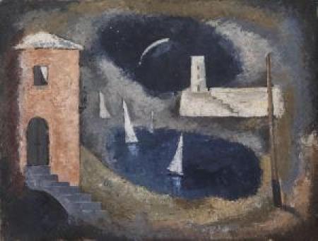 Paesaggio, olio su tela