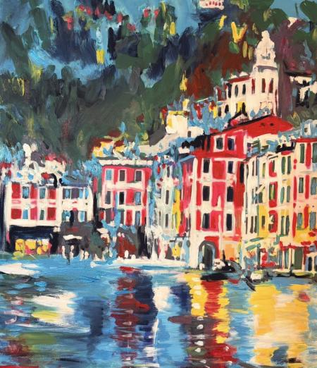 Portofino, acrilico su tela 60 x 70 cm