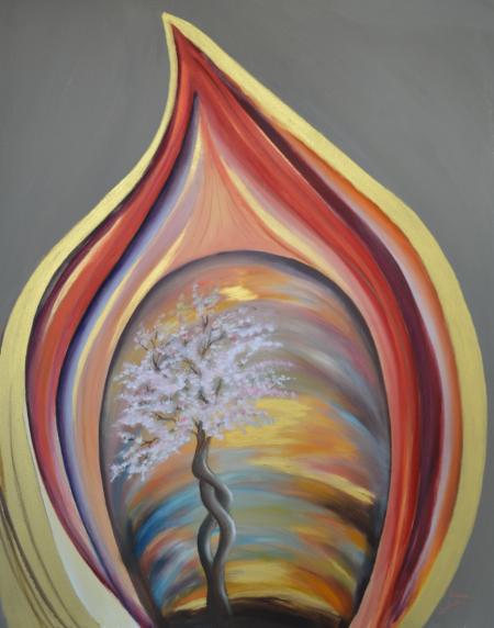 Primavera, 2025, tecnica mista 100x180 cm