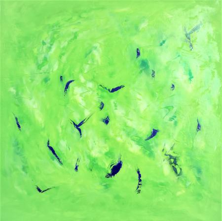 RISVEGLIO, 2020, olio su tela 100 x 100 cm