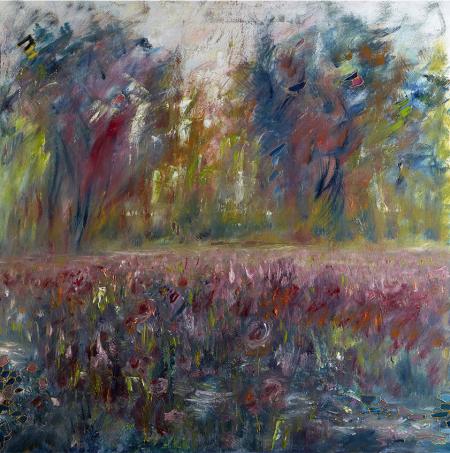 Risveglio in primavera, olio su tela 90x90 cm