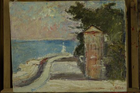 Santa Margherita Ligure, anni Trenta, olio su tela, cm 32x40