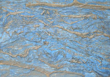 Scie liquide, 2022, tecnica mista (juta, pigmenti naturali, sabbie di diverse cromie e consistenze, leganti naturali), 100 x 70 cm