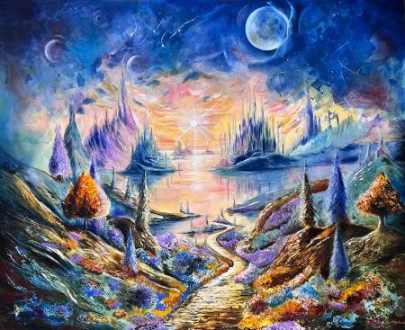 Soluzioni nel Paesaggio Interiore, 2025, tecniche miste su tela 160x130 cm