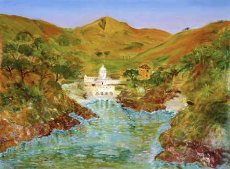Riflessi nell'abbazia di San Fruttuoso di Camogli, 80x60, olio su tela, 2006