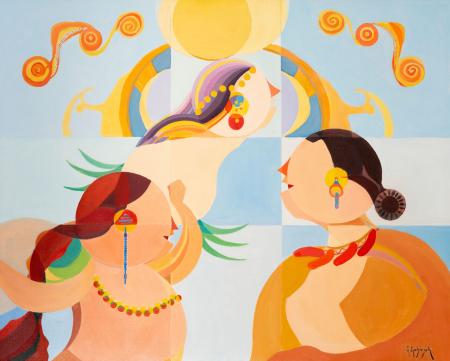 Sun Dance, 2019, oil on canvas 100 x 80 cm