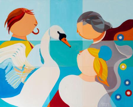 Swan Lake, 2020, oil on canvas 100 x 80 cm