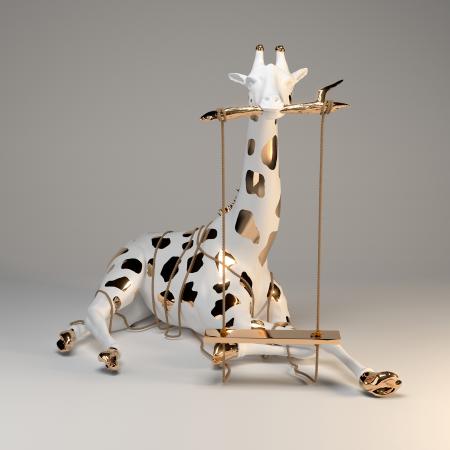 The world is a ZOO, GIRAFFA, 2024, serie di Sculture-serie di Sculture Digitali NFT, 200x230x125 cm