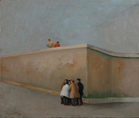 Ragazzi di Ripetta, 1963-66 Olio su tela, cm 55,2 x 65,2