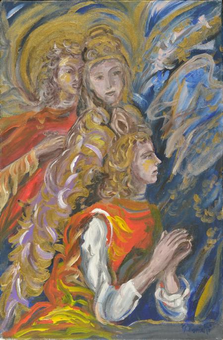 Preghiera, 2016, acrilico su tela, cm 40x60