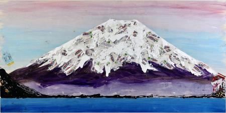 Trentasettesima veduta, 2025, tecnica mista su tavola 120 x 60 cm