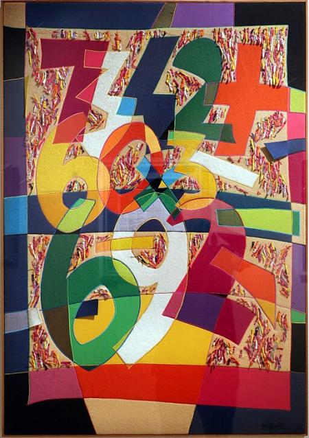 Numerica, intarsio in panno, 1980