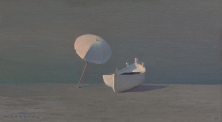 Omaggio a Lazzaro, 1980, olio su cartone telato, 35x59,6 cm