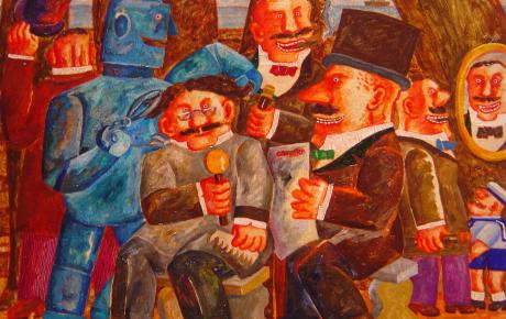 Il barbiere robot, opera di Franz Borghese, grande artista italiano