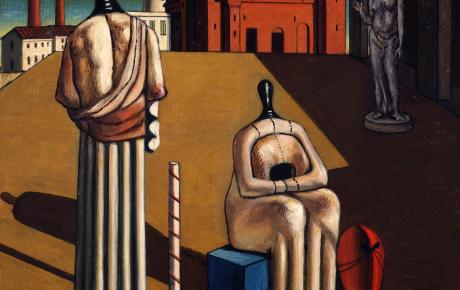 Giorgio De Chirico: Le muse inquietanti, 1974, olio su tela, 50x65 cm, provenienza Fondazione Giorgio e Isa de Chirico