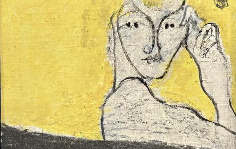L'uomo di neve, opera di Osvaldo Licini, grande artista italiano.