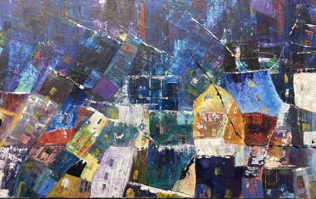 Gerusalemme est, 2025, olio su tela 120 x 60 cm