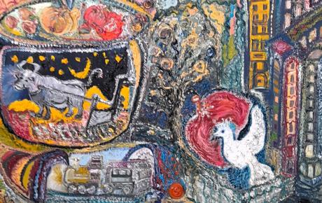 POEMA DI RICORDI ERRANTI, 2025, olio su tavola, 90x110 cm