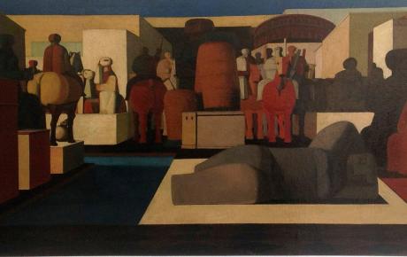 Città di statue, 1948, olio su tela, cm 72x108