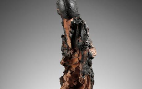 Figura, 1994, scultura in terracotta policroma, 58.0 x 23.0 x 28.0 cm