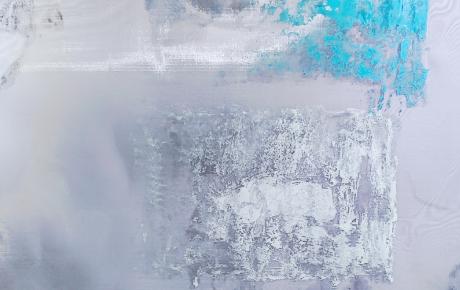(ἀρχή) Archè, 2023, tela, acciaio, pigmenti, olio + acrilico, grafite 150 x 156 cm