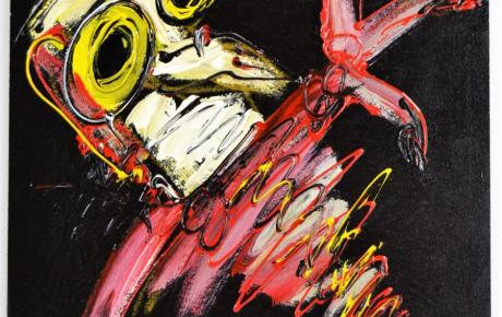 Senza titolo, smalti su tavola, 30x40cm