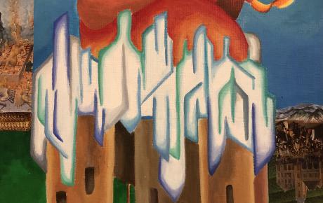 Cortina di pietra e ghiaccio, 2020, 24 x 30 cm