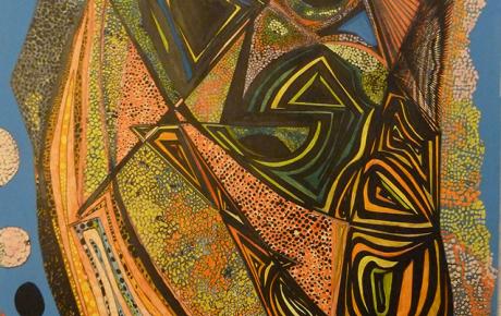 Evoluzione materico-spaziale - 1, 1998, tecnica mista, 90 x 120 cm