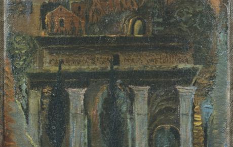Arco di Settimio Severo, 1929, olio su tela